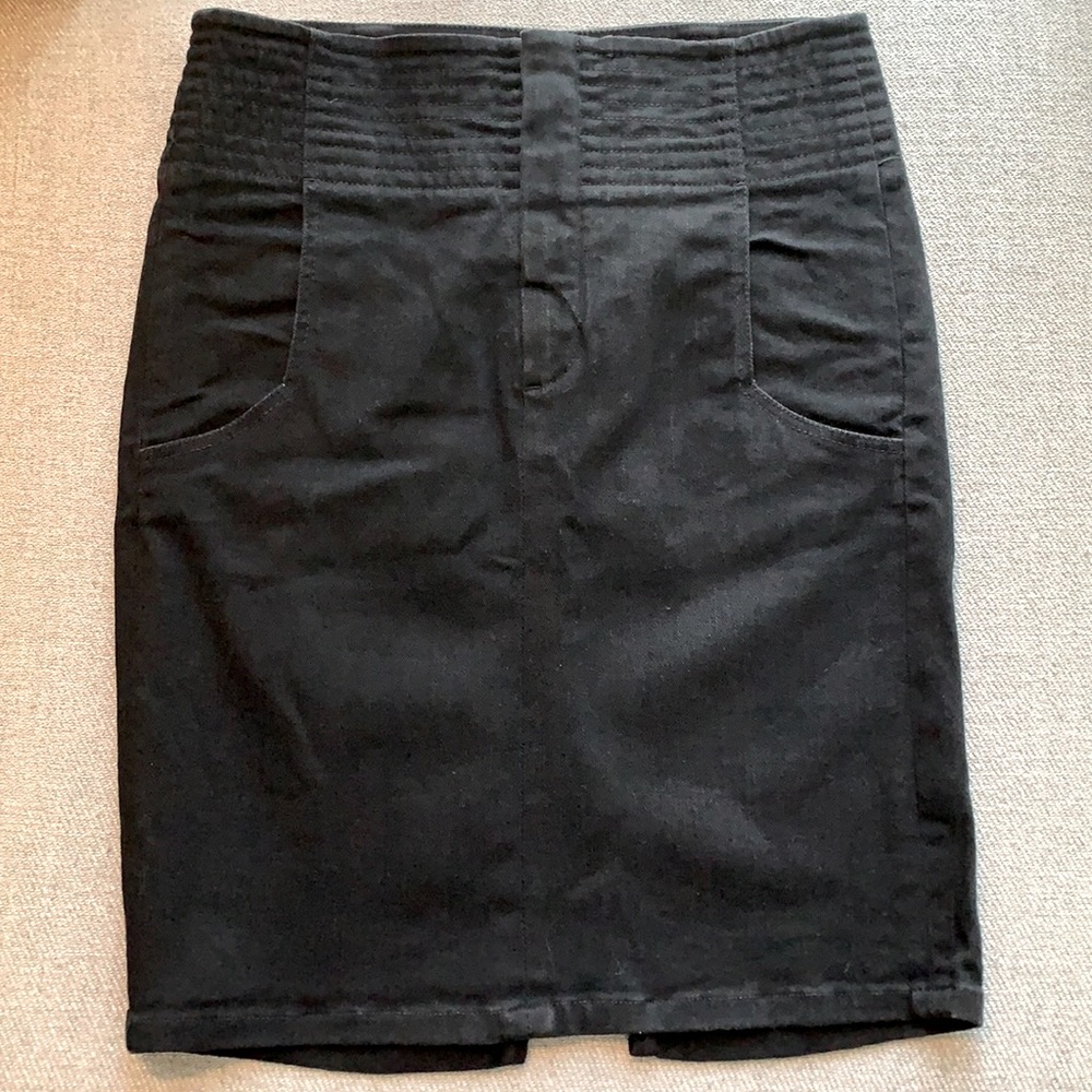 Helmut Lang denim pencil skirt